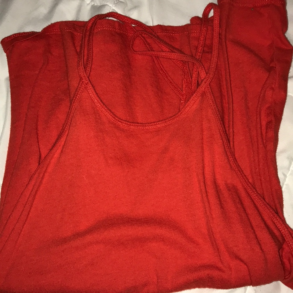 red tank top
